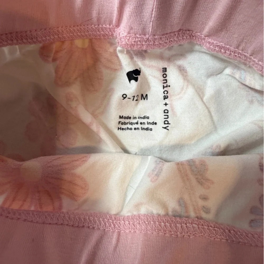 NWOT Girls organic cotton Monica + Andy pants size 9-12M